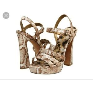 Sam Edelman Snake Skin Platform Heels